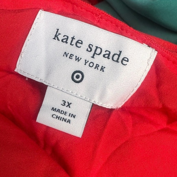 Kate Spade x Target Red Scalloped Mini Shift Dress Plus Size 3X - Picture 2 of 4